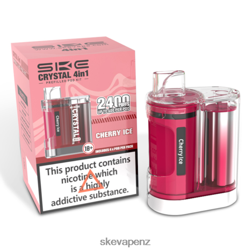 SKE Vape Review - SKE Crystal 2400 4 in 1 Pod Kit Cherry Ice X820BT99